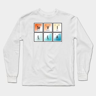 Sevilla City | Periodic Table of Elements Long Sleeve T-Shirt